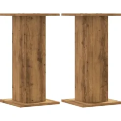 Växtställ i konstruerat trä - Stabilt och hållbart | Storlek: 30x30x60 cm | Antal: 2 st