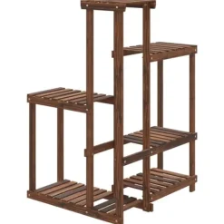 Discount Växtställ i massivt granträ - För dekorativa växter och föremål | Storlek: 62,5x61,5x101,5 cm Växtställ