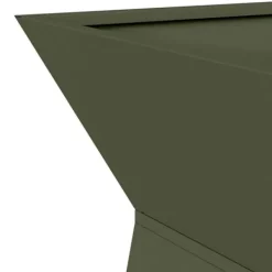Växtställ i Olivgrön Metall - Fyrkantigt Design | Storlek: 40x40x101 cm