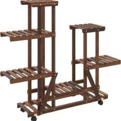 Discount Växtställ med hjul 95x25x101 cm massiv furu - Växtstöd - Klätterstöd - Home & Living Växtställ
