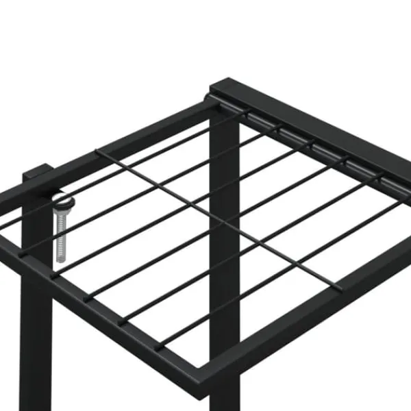 Discount Växtställ på hjul 94,5x24,5x91,5 cm svart järn - Blomställ - Växtställ - Home & Living Växtställ