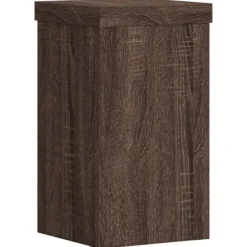 Clearance Växtställ 2-pack i konstruerat trä - Stabilt och stilrent | Färg: Brun | Storlek: 10x10x18 cm Växtställ