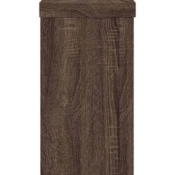Clearance Växtställ 2-pack i konstruerat trä - Stabilt och stilrent | Färg: Brun | Storlek: 10x10x18 cm Växtställ
