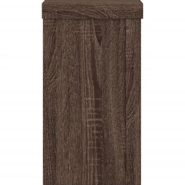 Clearance Växtställ 2-pack i konstruerat trä - Stabilt och stilrent | Färg: Brun | Storlek: 10x10x18 cm Växtställ