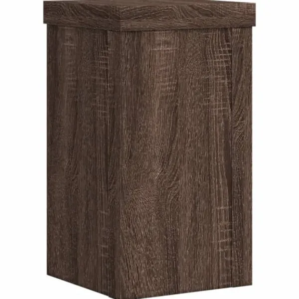 Clearance Växtställ 2-pack i konstruerat trä - Stabilt och stilrent | Färg: Brun | Storlek: 10x10x18 cm Växtställ