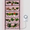 Växtställning med växtlampa 180W, 6 Eters, inomhus växtskåp, justerbar ljusstyrka, modern design för inomhusplantering
