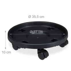 Best Växtunderlägg set, 10x35,5 cm, Svart Stöd Med Hjul, Säten & Knäskydd För Trädgårdsskötsel