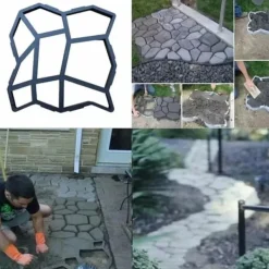 Walk Maker Återanvändbar Betongväg Plastbeläggningsform Stengjutning Beläggningssten för Gräsmatta Trädgård