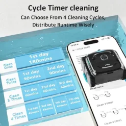 Hot ​WYBOT C2 Vision Robotic Pool Cleaner - Smart Vision Navigation - 180min Runtime - 8 Cleaning Modes - For Pools up to 180㎡ Pool- & Spatillbehör