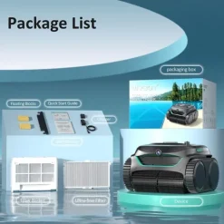 Hot ​WYBOT C2 Vision Robotic Pool Cleaner - Smart Vision Navigation - 180min Runtime - 8 Cleaning Modes - For Pools up to 180㎡ Pool- & Spatillbehör