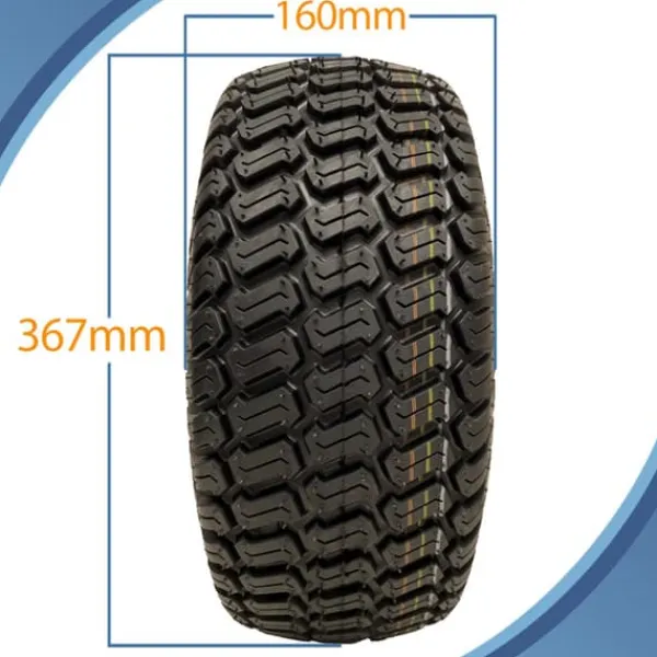 15x6.00-6 Hjul för gräsklippare Däck monterade på fälgar 20 mm lager (uppsättning om 2)